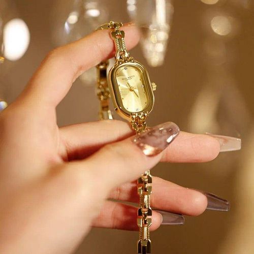 Generic Watch for Women Retro Bracelet Watch Small Gold Oval Waterproof Stainless Steel Light Luxury Art Classic Quartz Ladies Watch Best Price Online Jumia Egypt