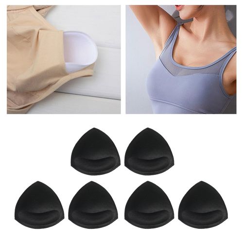 6 Pairs Of Bra Pad Inserts Replacement Bra Pads Sports Cups Bra Inserts  Removable Bra Pads