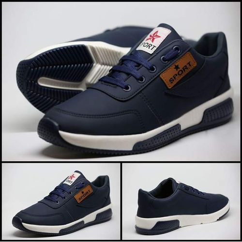 Buy Sportive Lace-Up Sneakers For Men - Navy Blue in Egypt