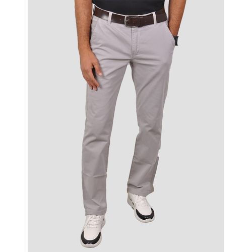 Buy Jupiter Cotton Gabardine Pants -light Grey Color in Egypt