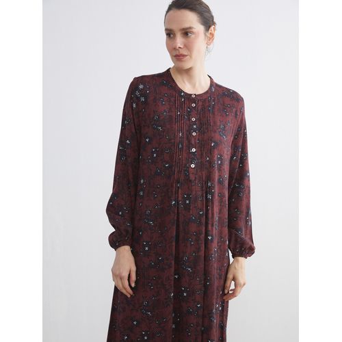 product_image_name-LC Waikiki-Grandad Collar Patterned A-Line Dress-1