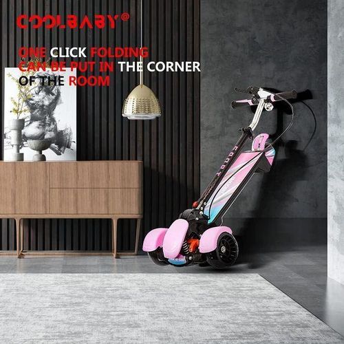 product_image_name-Generic-سكوتر للأطفال بثلاث عجلات قابل للطي مع عجلات LED ومقود قابل للتعديل - خفيف الوزن وسهل لتدريب التوازن-2