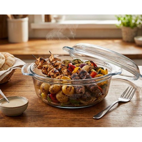 Generic Pyrex pot with cover / 1L