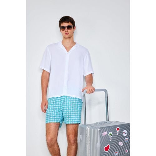 product_image_name-Defacto-Man Apache Neck Regular Fit Short Sleeve Shirt - White-3