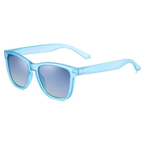 WOOSH Polarized Lightweight Sunglasses For Men And Women Light Blue Lens  Clear Blue Frame Unisex Sunnies For Fishing Running Beach Sports, Mens  Blue Frame Sunglasses