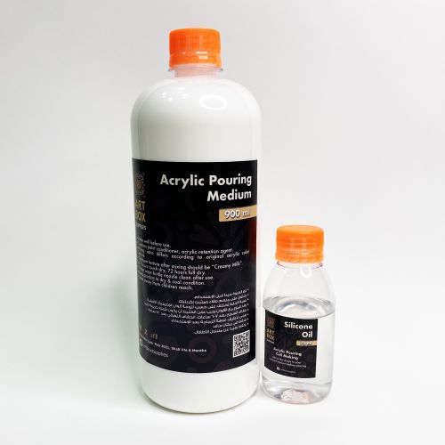 سعر Art Box Supplies Acrylic Pouring Medium 900 Ml + Silicone Oil 75 Ml - 2  Items فى مصر, جوميا مصر