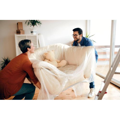 Plastic Protector - Heavy-Duty Waterproof Cover for Various Surfaces: Furniture, Floors, Gardens - Perfect for Painting Walls and Ceilings, Cover Roll 2m x 10m