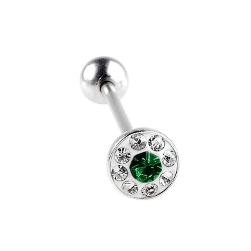 Buy BIJOUX BEAUTIQUE Gem Dome Tongue Body Piercing Jewelry - Emerald Green in Egypt