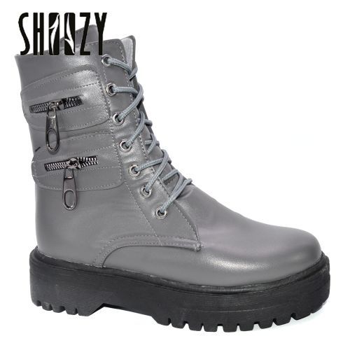 اشتري Shoozy Fashionable Boot For Women - Grey في مصر
