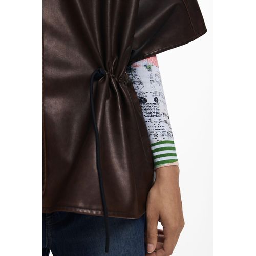 product_image_name-Desigual-Faux leather poncho-3