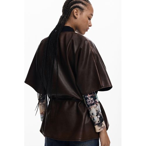 product_image_name-Desigual-Faux leather poncho-4