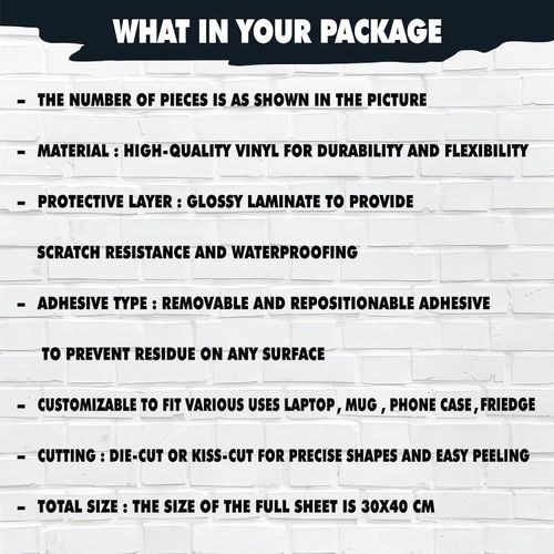 product_image_name-Generic-مجموعة من 35 ملصقًا ظريفًا ولامعًا بطراز كاواي للطعام، متعددة الاستخدام، مقاومة للماء والخدوش والحرارة، مناسبة للاب توب والأكواب والمرايا والزجاجات، مثالية لتخصيص أغراضك الشخصية-4