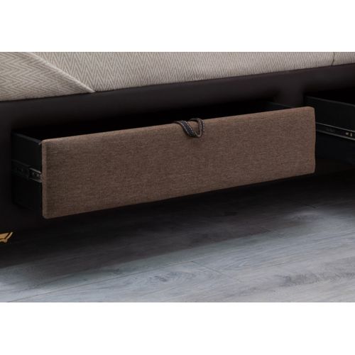 product_image_name-Generic-سرير انسيرت أنيق عالي الجودة مع وحدة ادراج  - 195 * 160 سم - بني-3