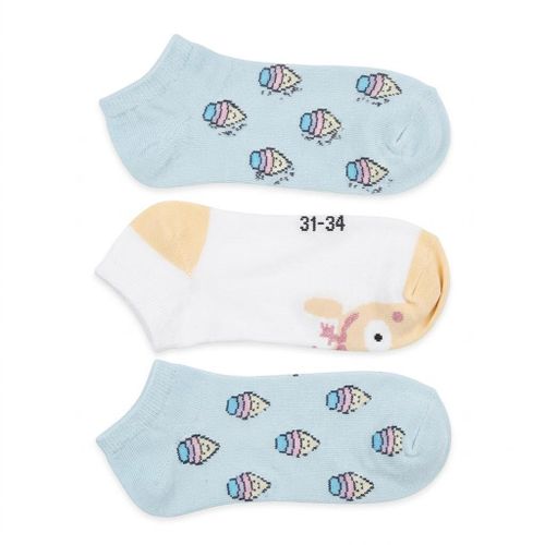 Generic Printed children's socks, 3-pack - Multi Color - image 2