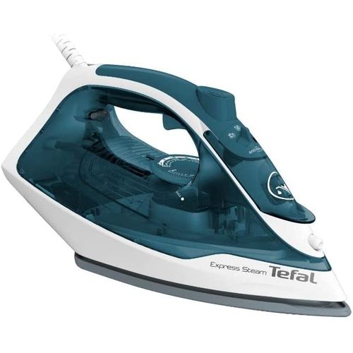 Buy Tefal Steam Iron Express Steam, 2200 W, 35g/min, Blue Boreal - FV2831E2 in Egypt