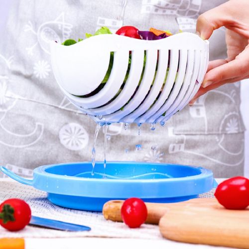 Generic (Blue)Kitchen Accessories Creative Salad Cutting Bowl Vegetable  Fruit Machine Kitchen Gadgets Salad Cutting Bowl Tools WEF @ Best Price  Online
