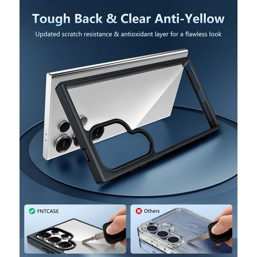 product_image_name-Generic-جراب اف ان تي كيس لموبايل سامسونج جالاكسي S25 - الترا: جراب حماية خلفي يحمي من السقوط من الدرجة العسكرية مضاد للاصفرار، جراب حماية شفاف ومتين ومضاد للصدمات (أسود)-3