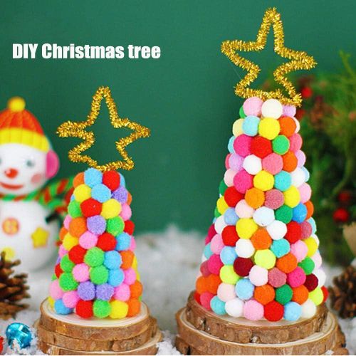 product_image_name-Generic-300 قطعة من كرات بوم بوم متعددة الألوان بحجم 2.5 سم للحرف اليدوية وإبداع الديكورات ومواد الهوايات (متعدد الألوان، 2.5 سم 300 قطعة)-8