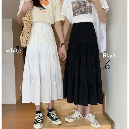 High waisted hotsell white skirt quilt