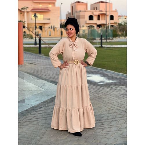 Plain cheap beige dress