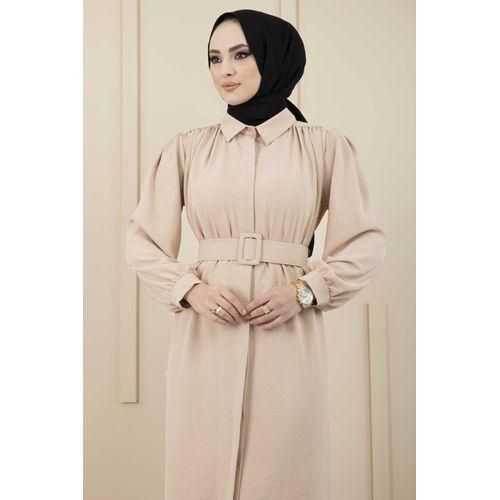 Fashion Women Arched Handle Hijab Double Suit Robe De Femme 2 Pieces Matching Muslim Set Dubai Arabic Modest Dress Kimono Islamic AbayaCream Best Price Online Jumia Egypt