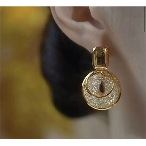 product_image_name-Generic-حلق ذهبي دائري بتصميم شبكي-1