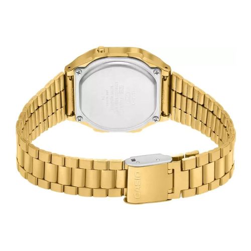 product_image_name-Casio-ساعة رقمية نسائية من كاسيو بقرص ذهبي وسوار فولاذي مقاوم للصدأ A168WERG-2ADF-2