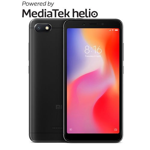XIAOMI موبايل ريدمى 6A - 5.45 بوصة - 16 جيجا بايت - شبكة 4G - أسود.