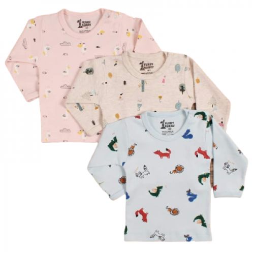 Buy Funny Bunny - (3) Full Sleeves Printed - For Newborn in Egypt