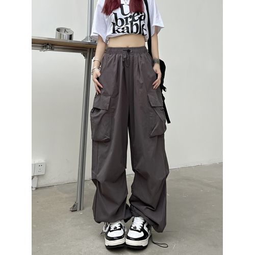 Y2k Cordão Carga Calças Grunge Vintage Y2k Cyber Baggy Sweatpant Hippie Alt  Jean Feminino Harajuku Mãe Calças Casuais 90s - Calças E Capri - AliExpress