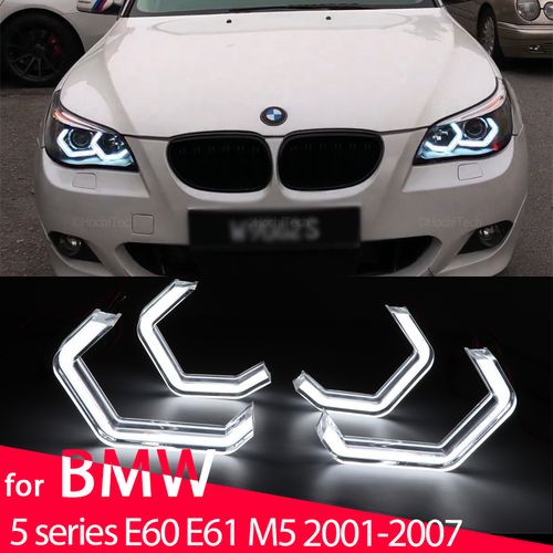 For BMW E60 E61 M5 Crystal DTM M4 Style Led Angel Eyes Kit Halo Rings Light
