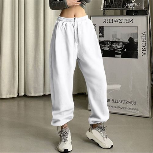 Fashion (white)Women Pants Black Jogging Sweatpants Women For