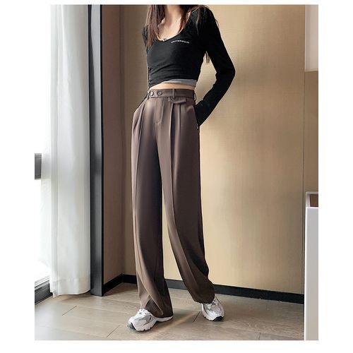 Confortable Fabric Casual or Office Wide-Leg Long Trousers for Ladies -  China Legging and Pant price