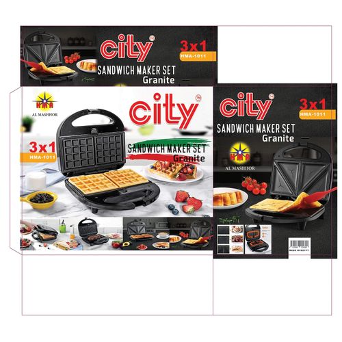 Buy City 3 In 1 Multifunctional Bread Maker (sandwich, Toast, Waffle, in Egypt