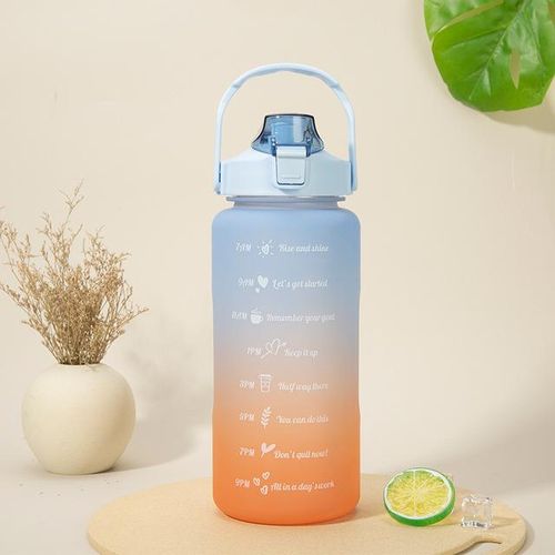 2 Liter Sports Water Bottle With Straw Men Women Fitness Water Bottles  Outdoor Cold Water Bottlesc