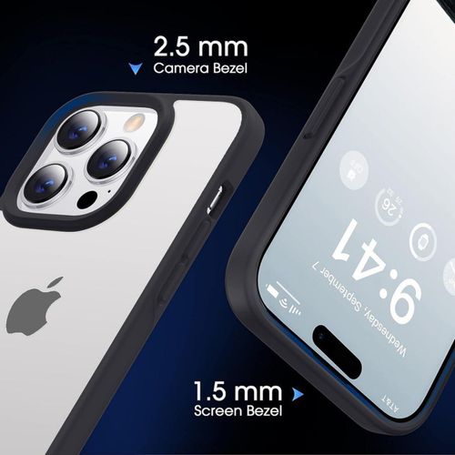 product_image_name-Generic-جراب لـ ايفون 12 برو ماكس 6.7 بوصة شفاف مضاد للصدمات مع إطار سيليكون ناعم وحماية خلفية صلبة مقاوم للاصفرار لتغطية كاملة وحماية فائقة (أسود) -4