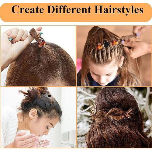 product_image_name-Generic-حزمة من 10 قطع مشابك مخالب صغيرة، مشابك شعر، مشبك شعر غير منزلق، مشابك شعر صغيرة، مشابك شعر بلاستيكية، مشبك لشعر النساء والفتيات (أسود وبني) CM2-2