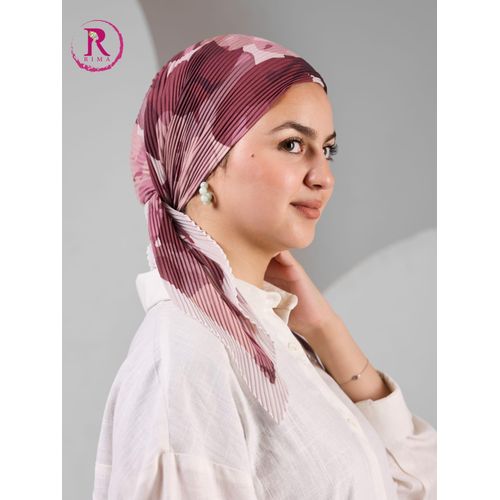Generic Pleated Printed Chiffon Scarf