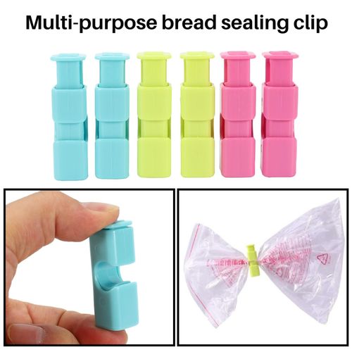 تسوق Squeeze Bread Bag Clips, Bag Cinches, Bagel Bag Clips, Slip Grip Easy  Squeeze & Lock, Assorted Color, 6 Pack اونلاين