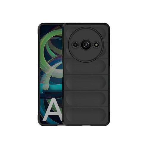 product_image_name-Generic-Redmi A3/Poco C61 4G Case - Shockproof Silicone TPU Bumper with Microfiber Lining & Camera Protection (Black)-1