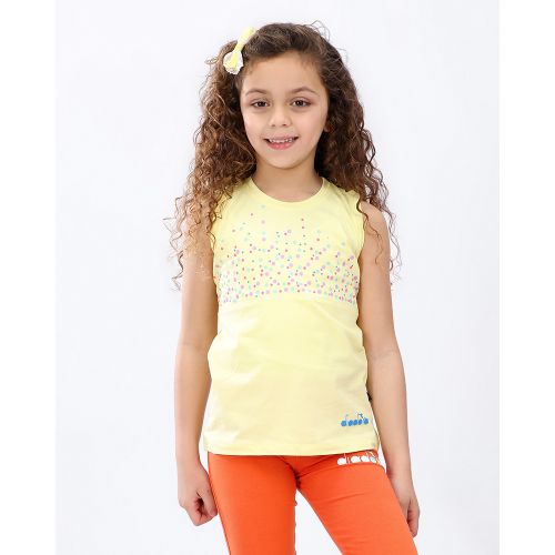 Buy Diadora Girls Cotton Sleevless T-Shirt - Yellow in Egypt