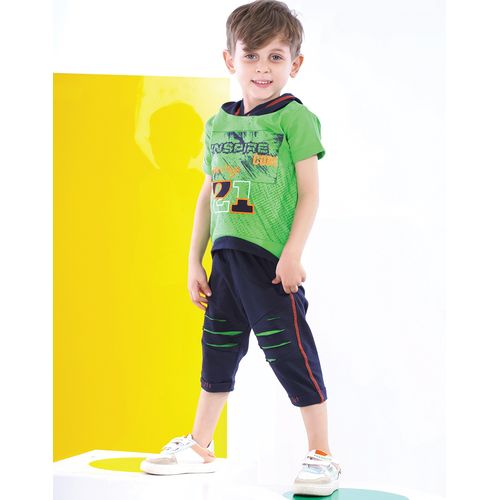 Buy Al Wedad Boys Pajama Set Cotton- 3619 - GREEN in Egypt