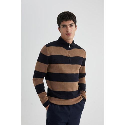 product_image_name-Defacto-Man Stand- Up Collar Standart Fit Pullover - Navy-1