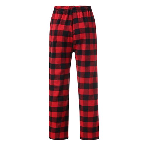 Fashion (Red)New Red Black Plaid Pajama Pants Women Lounging