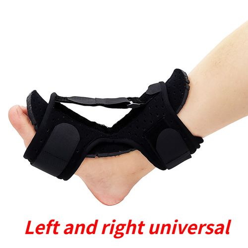 Nyidpsz Foot Drop Orthosis Corrector Brace, Ankle Support Plantar Fasciitis  Night Splint Black 