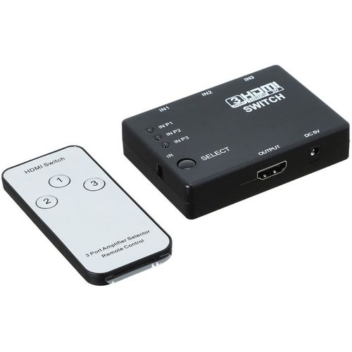 Buy Keendex Kx2265 HDMI Switch 3x1 HDMI Splitter Switcher With Remote Control Black in Egypt