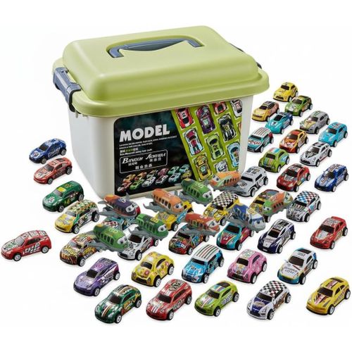 product_image_name-Generic-KIDSZONE 20 Pack Pull Back Toy Cars, Mini Race Cars Vehicles,Toy Cars with Storage Box,Party Favor Cars Toys, Goodie Bag Stuffers, Toys for Boys Girls Toddlers 3+Years Old (20)-2