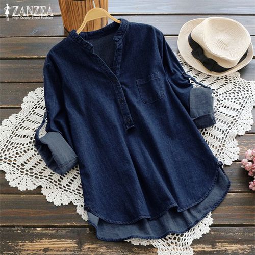 Zanzea Women Lace Patchwork Casual Loose Tops Shirts Blouse price in Egypt, Jumia Egypt
