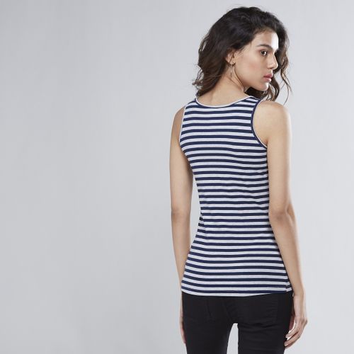 Max Stripe Sleeveless Tank Top - Blue
