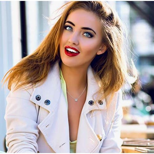 product_image_name-Generic-Elegant 925 Sterling Silver Halo Solitaire Pendant Necklace-2